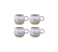 Lot de 4 tasses en grès rose Paula