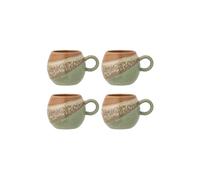 Lot de 4 tasses en grès vert Paula