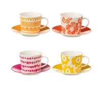 Lot de 4 Tasses & Sous-Tasses Fiesta Sud 22Cl Multicolore