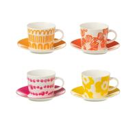 Lot de 4 Tasses & Sous-Tasses Fiesta Sud 9Cl Multicolore