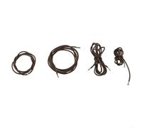 Lot de 4 tendeurs élastiques pour chaises longues, 2 x 220 cm et 2 cordes élastiques de 140 cm, kit de réparation en latex de nylon pour chaise longue, chaise longue de jardin (marron)