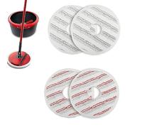 Lot de 4 têtes de balai de rechange pour serpillère Vileda Spin and Clean, lavables et réutilisables en microfibre compatibles avec la tête de balai rotative Vileda pour nettoyer les sols (4 tampons