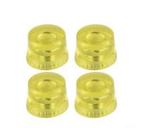 Lot de 4 têtes de marteau en caoutchouc jaune avec vis de montage pour outils de réparation de bosses 25 mm, 30 mm, 35 mm, 40 mm, pointe de maillet ronde à face souple, accessoires noyau en acier non