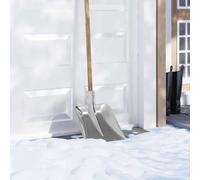 Lot de 4 têtes de pelle en aluminium, 45 x 38 cm, pelle de rechange pour jardinage, neige, sable et gravier, lame robuste pour l'extérieur, argenté