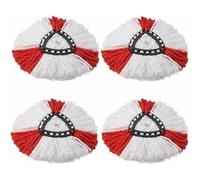 lot de 4 têtes de rechange Clean Twist Disc Mop, Tête de Balai Serpillère 2 en 1 en Microfibre Serpillère pour Vileda Turbo Facile