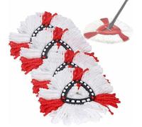 Lot de 4 têtes de rechange pour balai à franges Vileda 2 en 1, O-Cedar, EasyWring et Clean Turbo