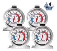 Lot de 4 thermomètres pour réfrigérateur/congélateur, série classique, Thermomètre pour réfrigérateur/congélateur/glacière.