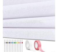 Lot de 4 toiles vierges en coton 13 carats 30,5 x 45,7 cm avec bande de bord et marqueurs à croquis pour projets d'artisanat