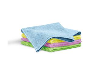 Lot de 4 Torchons de Cuisine Microfibres, Lavette Nettoyant Doux, Absorbants XL AT-3882 Bl