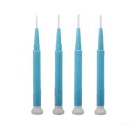 Lot de 4 tournevis en céramique avec poignée antistatique et embout en zirconium isolé conçu pour une haute sécurité pour le réglage de circuit à fente Bleu Blanc Cd-20