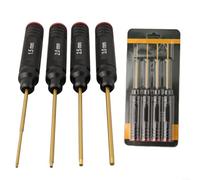Lot de 4 tournevis hexagonaux de précision pour voitures télécommandées 1,5 mm, 2,0 mm, 2,5 mm, 3 mm, outils en acier pour quadrirotor sur chenilles et entretien de réparation de voiture