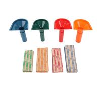 Lot de 4 Tubes de Tri avec Emballages, Tubes de Comptoir en Forme D'entonnoir en Abs pour Pièces de Monnaie, Nickels, Dix Sous, Quarts, Rouleau à Code Couleur pour Banque, Bureau