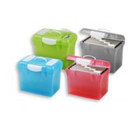 Lot de 4 Valisette Class'n Go avec 5 dossiers suspendus, en polypro coloris assortis (4)
