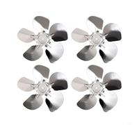 Lot de 4 ventilateurs de rechange à 5 pales avec trou central de 6,9 mm, moteurs à condensateur en plastique et aluminium, 170 mm/200 mm de diamètre, lot de 4 unités (aluminium 200 mm)