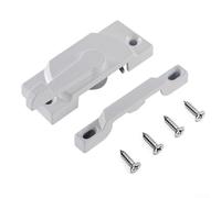 Lot de 4 verrous de fenêtre blancs pour châssis coulissant, double suspension en vinyle pour fenêtres en alliage de zinc, kit de matériel de sécurité de rechange avec vis (blanc)