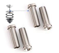 Lot de 4 vis creuses pour évier - 45 mm - Vis creuse pour bonde à panier - En acier inoxydable - Pour évacuations de soupapes de 1,5" et 3,5" - Accessoires