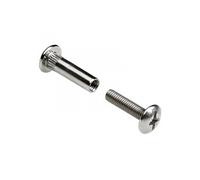 Lot de 4 vis d'assemblage acier nickelé, l.50 mm