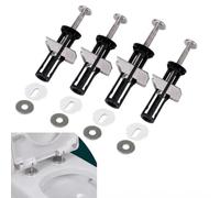 Lot de 4 Vis de Fixation pour Abattant WC, Bekecidi Kit de Fixation Abattant WC Universel, Charnières à Vis D'expansion en Alliage Fixation Lunette WC Sans Outils, Convient à des Trous de 14-20mm