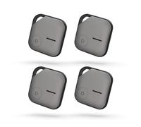lot de 4 x Echo smart tag gris, badge visible sur une carte, bip sonore, pile changeable avec 1 an d'autonomie, installation facile sans application sur votre iPhone, fonctionne avec Apple Find my