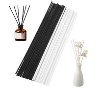 Lot de 40 Bâtonnets Diffuseurs 30 cm x 4 mm, Tiges en Fibre pour Huiles Essentielles, Noir + Blanc, Pour Maison Bureau Hôtel Spa