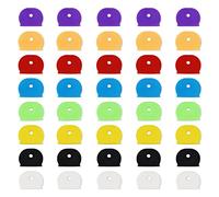 Lot de 40 caches de clés, capuchons de clés, étiquettes flexibles, capuchons de couleur de clé, étiquettes pour identifier facilement les clés de porte de maison, 8 couleurs assorties