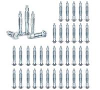 Lot de 40 Chevilles à Expansion en Métal, M6 x 52 Ancrages en Métal pour Cavité, Chevilles Métalliques Galvanisées, Acier au Carbone Ecrou à Expansion, pour Portes à âme Creuse, Portes en Fer
