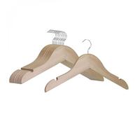 Lot de 40 cintres 28.5 cm pour vêtements bébé avec crochet pivotant à 360° - Bois clair - Vivezen beige G