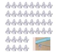 Lot de 40 clous de support d'étagère réglables en plastique transparent - Ouverture de 5 mm - Convient pour les armoires, les vitrines, les cloisons