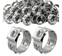 Lot de 40 colliers de serrage simples en acier inoxydable - 10,3 à 12,8 mm | Colliers de serrage réglables pour tuyau d'eau, tuyau de voiture, tuyau de refroidissement, tuyau d'air