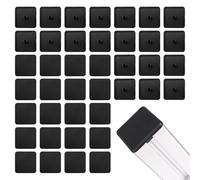Lot de 40 embouts pour profilés en aluminium 20 x 20 mm - Noir - Capuchons de protection en plastique - Convient pour les profilés de construction en aluminium et tubes carrés - Stable, résistant et