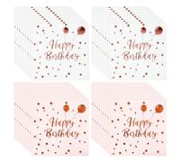Lot de 40 feuilles de serviettes en papier pour restaurant, fleurs de serviette, décoration de table, serviettes en papier, décorations d'anniversaire, décoration de fête, serviettes en papier, rose