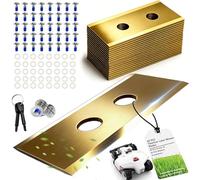 Lot de 40 lames de rechange en titane pour toutes les séries Mammotion Luba et Yuka - Lames de rechange durables pour robot tondeuse - Vis avec fusible et tournevis