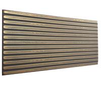 Lot de 40 panneaux muraux en polystyrène 3D pour plafond et mur - Épaisseur 3 mm - 100 x 50 cm - 20 m² - Noir - Doré