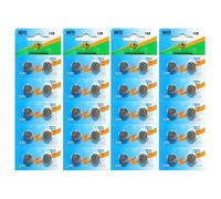 Lot de 40 Piles bouton plates Type AG13 1,5V compatibles LR44 - Visiodirect -