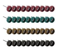 Lot de 40 roues de polissage abrasives pour outil rotatif Dremel, meuleuse d'établi à bois, grain 80/150/240/300
