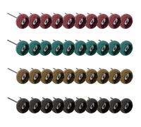 Lot de 40 roues de polissage abrasives pour outil rotatif Dremel, meuleuse d'établi à bois, grain 80/150/240/300 .