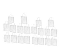 Lot de 40 sacs cadeaux réutilisables en plastique PVC transparent avec poignée - Beau cadeau pour fête de mariage, anniversaire (20 x 15 x 7 cm)