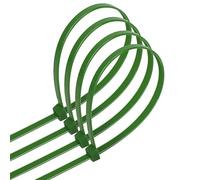 Lot de 40 serre-câbles en nylon vert 3,6 x 250 mm - Idéal pour les fixations, l'organisation des câbles et le montage de projets de bricolage.