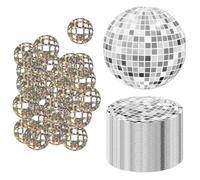 Lot de 40 serviettes en forme de boule disco et 200 confettis à boules disco - Serviettes en papier décoratives pour anniversaire, décoration de table pour fête des années 70, 80, 90