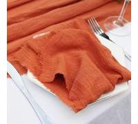 Lot de 40 Serviettes en Tissu crêpe de Coton 42 x 42 cm, torchon de Cuisine, décoration de Pâques, Orange