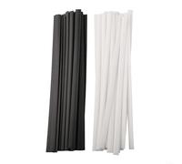 Lot de 40 tiges de soudage en plastique TPO TEO PP - Pour réparation de pare-chocs automobile - Noir et blanc - Large tige de soudure pour fixation de panneaux de carrosserie de voiture