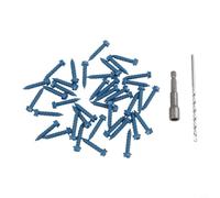 Lot de 40 vis à béton à tête hexagonale bleues pour matériaux de panneaux de béton avec foret de précision