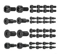 Lot de 40 vis de sonnette pour sonnette vidéo Ring Pro 2 pour T5 T16 Zinc | Assortiment de vis de rechange pour sonnette Ring Doorbell - Plaqué zinc - Résistantes à la rouille - Courtes et longues