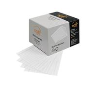 Lot de 400 cartes au format A7, 105 x 74 mm, lignées, blanches, dans une boîte distributrice pratique, pour vocabulaire, cartes d'apprentissage, cartes de modération, au bureau et à l'école, en 180