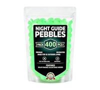 Lot de 400 galets artificiels décoratifs colorés pour jardin | Galets lumineux pour jardin et extérieur, pour aquarium, étang, paysage, cour, patio extérieur