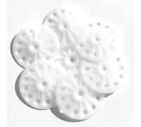 Lot de 400 Rondelles de Fixation en Polypropylène - 60 mm, pour Plaques d’isolation souples, fibre de verre, laine de roche, Pse, Xps