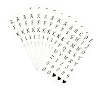 Lot de 400 tatouages temporaires en 10 feuilles, noirs autocollants temporaires, faux tatouages autocollants pour adultes, avec lettres, chiffres, motif cœur, homme, femme, festival