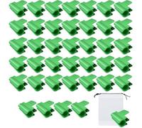 Lot de 40clips pour serre de jardin,clips pour tube d'ombrage de jardin et 1 sac à cordon pour support saisonnier des plantes
