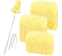 Lot de 41 recharges d'aimant à poussière Swiffer 360° pour Poils d'animaux, poussière, saleté, Non parfumé (40 Chiffons Jaune Clair