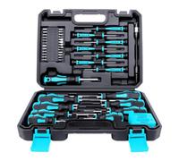 Lot de 43 tournevis magnétiques - Outils de réparation portables de précision - 50 mm - Avec magnétiseur - Pour PC, TV, voiture, montre, téléphone, ordinateur portable, lunettes, meubles, appareils